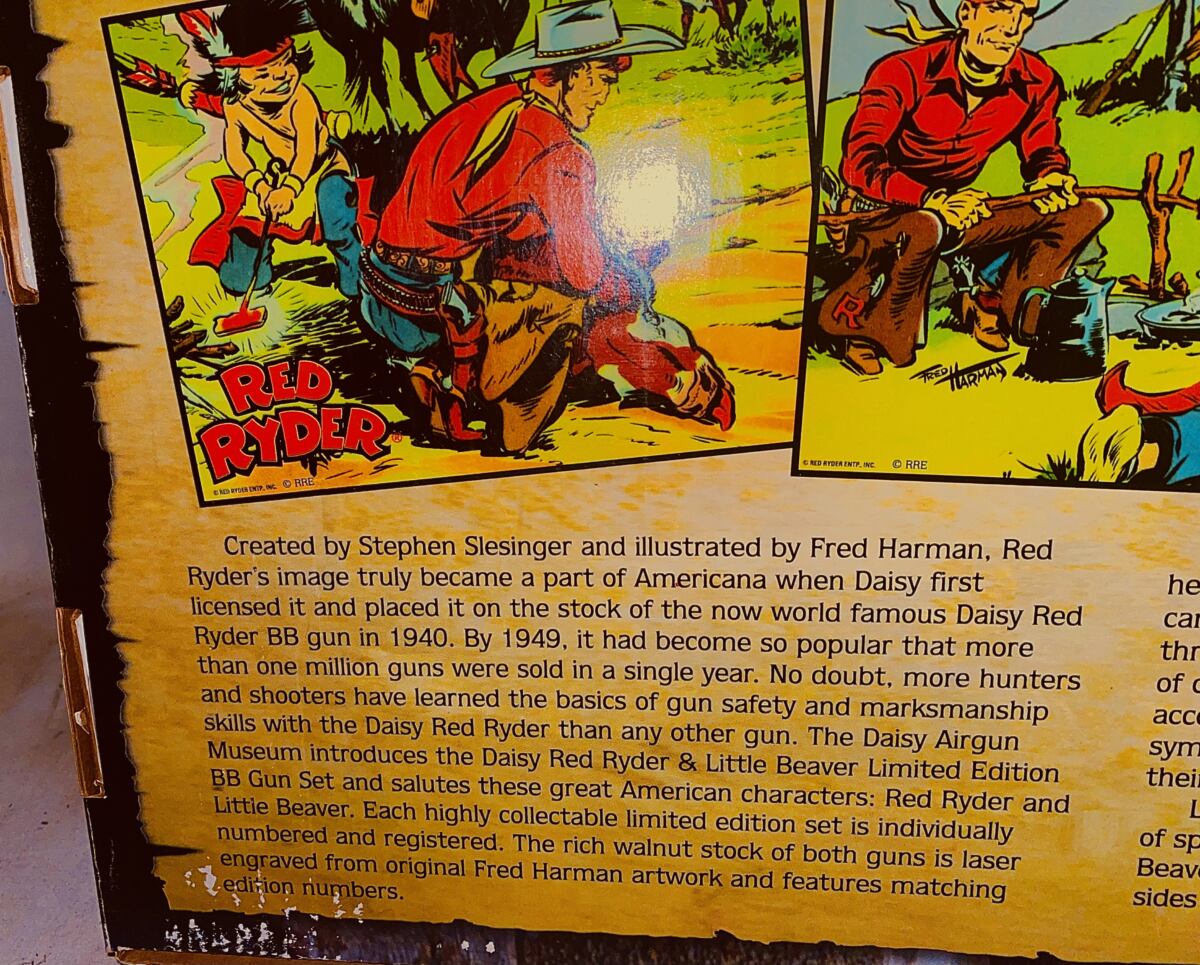 Daisy 1938 Red Ryder & 105 Little Beaver two gun set beautiful large box - Image 8