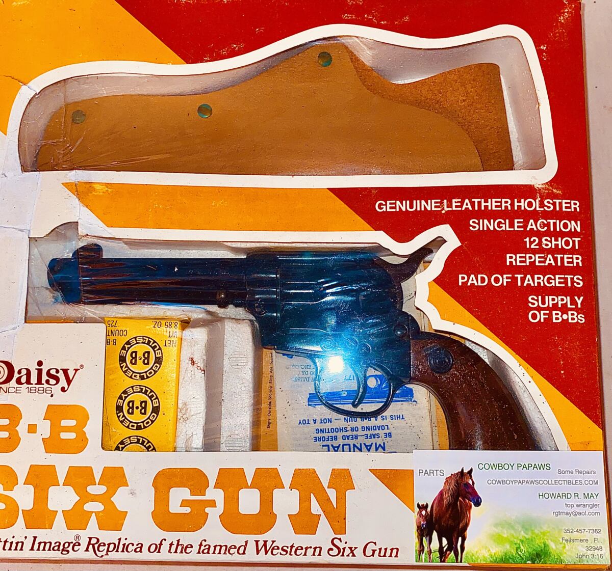 Daisy model 180 peacemaker revolver w/box - Image 2